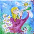 Jeune fille aux marguerites - vendu