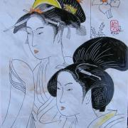Les 2 geishas-Collection particulière