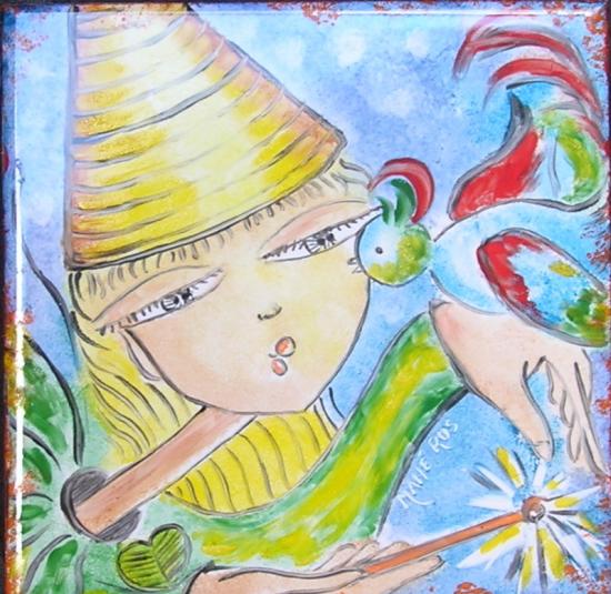 Lucine à l'oiseau - vendu