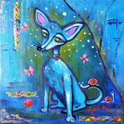 Le Chien bleu - 20x20