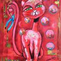 Red cat - 46x38
