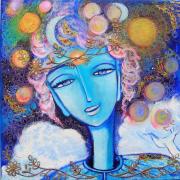 L'ange aux planetes 40x40 -400€