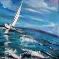 Mer et ciel agites