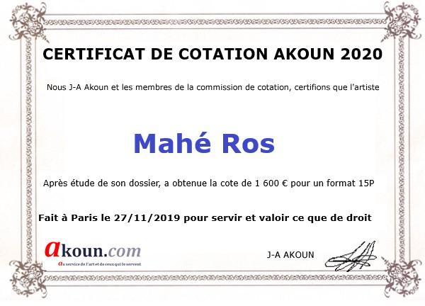 Certificat mahe ros