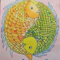 Par Danielle, poissons entrelacés